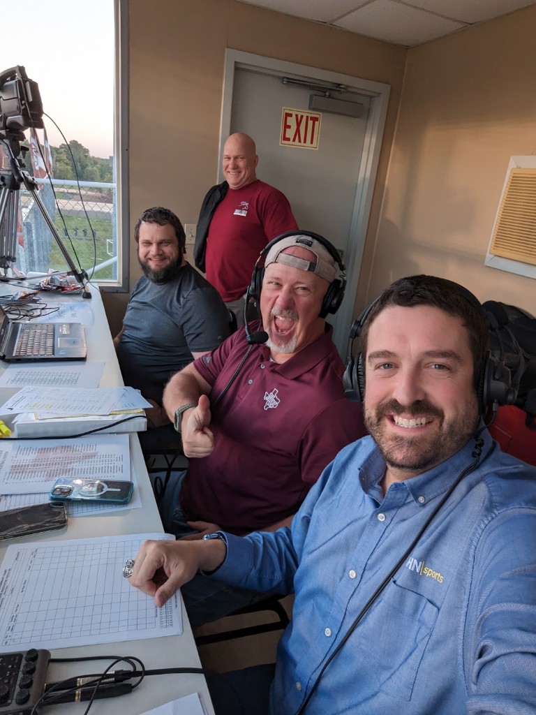 SHN Sports crew in the broadcast booth