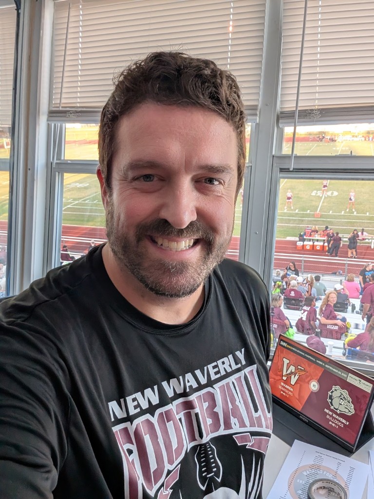 Rob Hipp in the SHN Sports broadcast booth
